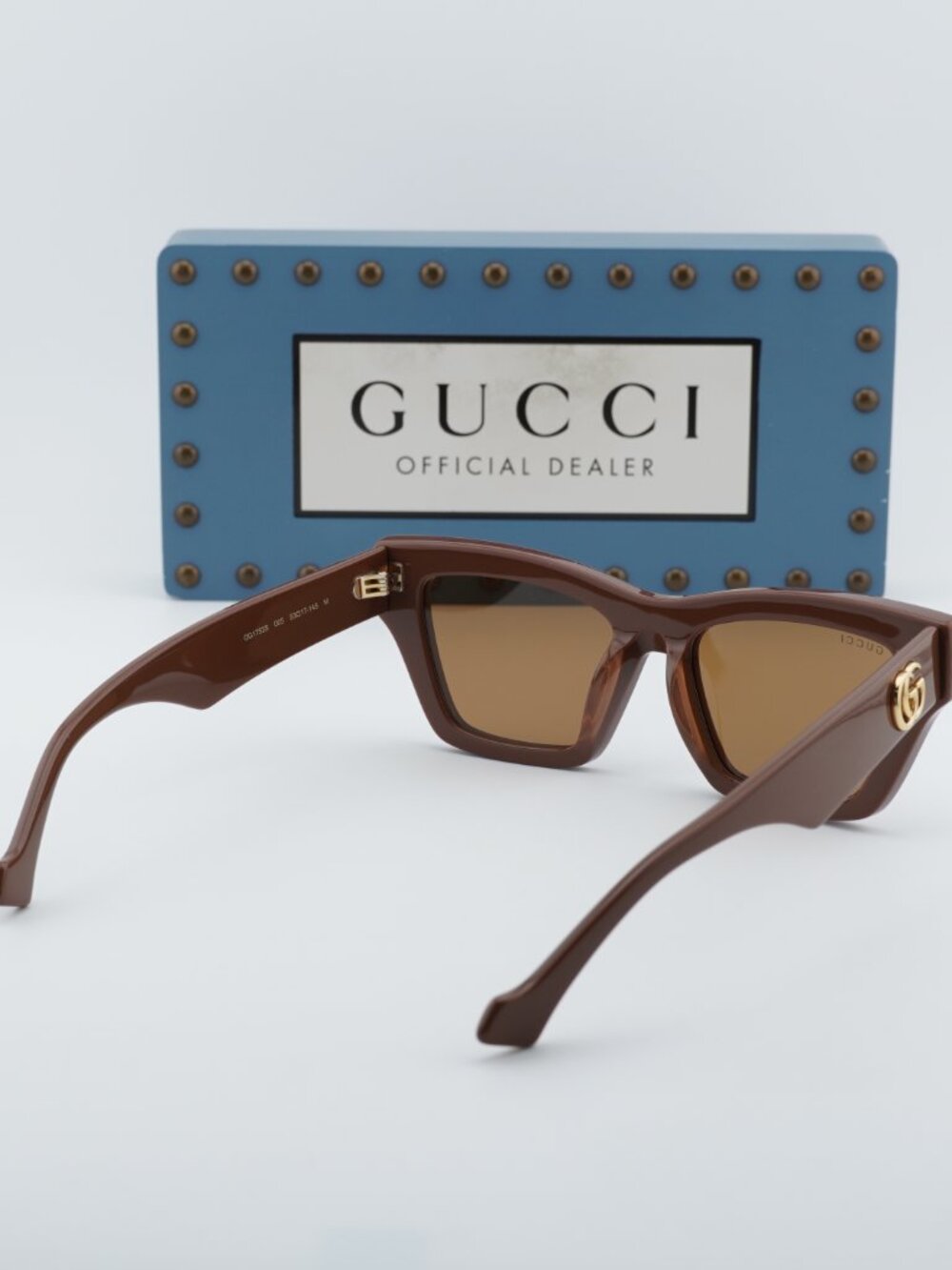 Gucci GG1753S 005 Women Cat Eye Sunglasses - Brown / Brown - Picture 9 of 11